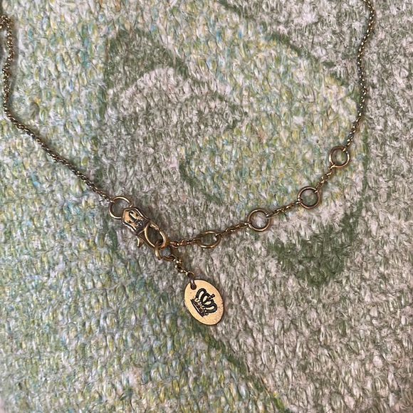 Vintage y2k Juicy Couture gold horseshoe necklace adjustable 16”-18” 2000s - Picture 3 of 5